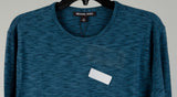 Customer Return Michael Kors Men's Cotton Blend Crew Long Sleeve Shirt Washed Teal Medium