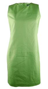 Lauren Ralph Lauren Women's Basic Seamed Cotton Sheath Dress (8, Garden Lime)