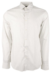 Michael Kors Men's Stretch MK Printed Slim Fit Long Sleeve Shirt