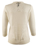 Ralph Lauren Women's Lace Trim Crewneck Pullover Sweater Prl XS