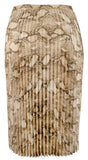 Ralph Lauren Lauren Women's Snakeskin Print Pleated Satin Charmeuse Skirt Mlt 12