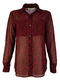 Michael Kors Women's Lace Print Button Down Blouse Shirt C XS