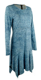 Michael Kors Women's Plus Size Long Sleeve Printed Drop Waist Dress