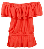 Lauren Ralph Lauren Women's Plus Jersey Off The Shoulder Top Shirts