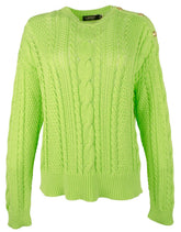 Ralph Lauren Women's Aran Knit Crewneck Cotton Pullover Sweater X Large