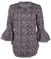 Lauren Ralph Lauren Women's Petite Three Quarter Sleeve Blouse Top