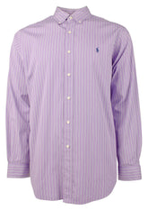 Customer Return Polo Ralph Lauren Men's Classic Fit Striped Button Down Shirt 16.5 (34-35)