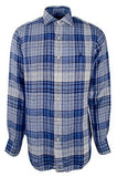 Polo Ralph Lauren Men's 100% Linen Long Sleeve Plaid Sport Shirt