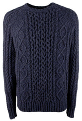 Customer Return Polo Ralph Lauren Men's Long Sleeved Wool Blend Sweater Navy Blue Large