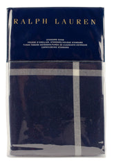 Ralph Lauren Modern Equestrian Windowpane Standard Sham 20X28 Inches Navy /