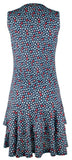 Michael Kors Women's Palm Crew Neck Tiered Flounce Sleeveless Dress