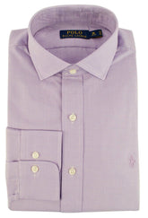 Men's Classic Fit Herringbone Dress Shirt-PpW-14.5-32/33 Purple/White