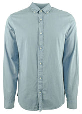 Customer Return Michael Kors Men's Slim Fit Light Wash Long Sleeve Shirt XXL