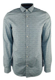 Men's Long Sleeve Bubble Print Slim Fit Shirt-K-XL