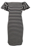 Lauren Ralph Lauren Women's Off-the-Shoulder Striped Dress-PB-L