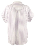 Lauren Ralph Lauren Women's Plus Striped Linen Shirt PW 3X