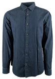 Michael Kors Men's Denim Slim Fit Long Sleeve Shirt