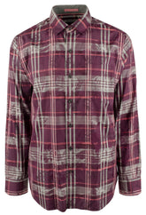 Camisa a cuadros hula de Tommy Bahama para hombre, color ron baya, talla XL