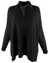 Tommy Bahama Women's Shimmer Bonita Half Zip Long Sleeved Poncho Top-B-L/XL