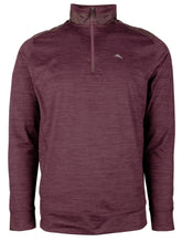 Jersey Tommy Bahama New Roger Point IslandZone con media cremallera para hombre, talla pequeña, color ron baya