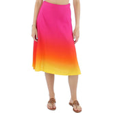 Lauren Ralph Lauren Women's Ombre Linen Blend Aline Midi Skirt
