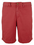 Men's Relaxed Fit 10 Inch Flat Front Chino Shorts Red 33