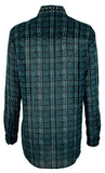 Michael Michael Kors Women's Tweed Haberdashery Print Georgette Roll-Sleeve...