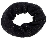 Bufanda infinita de punto con adornos de Lauren Ralph Lauren (talla única, negro/dorado/negro)