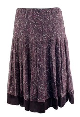 Gianni Bini Women's Pleated Floral Silk Molly Skirt 6