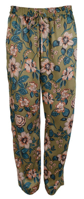 Lauren Ralph Lauren Women's Drawstring Twill Floral Ankle Pants Size 10 - High-Waisted