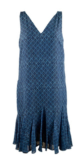 Lauren Ralph Lauren Women's Geo Print V Neck Sleeveless Dress
