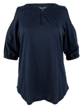 Ralph Lauren Women's Plus Size Cold-Shoulder Keyhole Top-I-3X