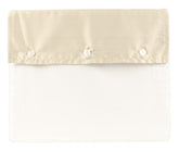 Organic Sateen Border Twin Duvet Cover CSnd 66X86 Inches