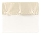 Funda nórdica individual con borde de satén orgánico, 66 x 86 pulgadas