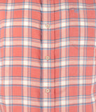 Men's Hemp Blend Headand Bayfront Plaid Sport Shirt MR Small Mineral Red