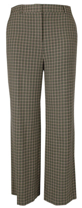 Vince Camuto Women's Plus Size Plaid Flat Front Wide Leg Pants
