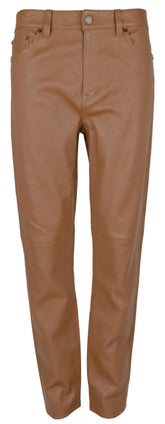 Ralph Lauren Women's Lambskin Leather Embossed Ankle Pants 8