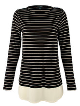 Lauren Ralph Lauren Women's Striped Contrasting Underlayer Top Shirt