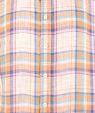 Bugatchi Men's Shaped Fit Plaid Fine Linen Long Sleeve Shirt 2XL