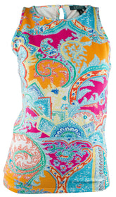 Ralph Lauren Women's Sleeveless Paisley Print Tank Top