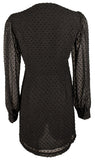 Michael Kors Women's Swiss Dot Printed Long Sleeve Sheer Dress 4