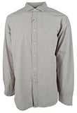 Men's Chambray Slim Fit Button Down Long Sleeve Shirt (XX Large, Grey)