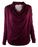 Michael Kors Women's Draped Herringbone Print Blouse Top SP XS