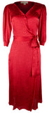 Michael Kors Women's Faux Wrapped Dress X-Small Crimson
