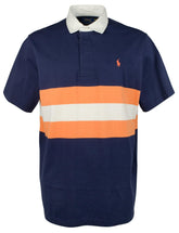 POLO RALPH LAUREN mesn Classic Rugby Polo Shirt Short Sleeves Large Navy