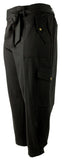 Lauren Ralph Lauren Women's Plus Size Solid Cargo Pants Black 3X