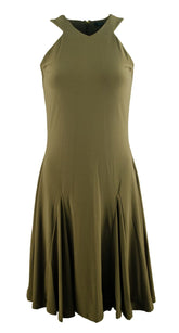 Lauren Ralph Lauren Women's Sleeveless Halter-Neck Jersey Dress-OM-XS