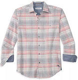 Tommy Bahama Men's Big & Tall Long Sleeve Coastline Cord Carmel Plaid Shirt 3XLT