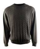 Roundtree & Yorke Men's Crewneck Knit Sweater DG Small Grey