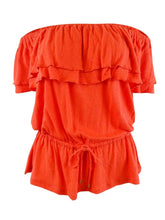 Lauren Ralph Lauren Women's Off-The-Shoulder Jersey Blouse (L, Red)
